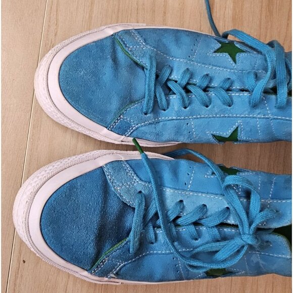 Converse One Star Low Top Pinstripe Unisex Size Men’s 10 Women’s 12 Green Teal - Picture 10 of 16